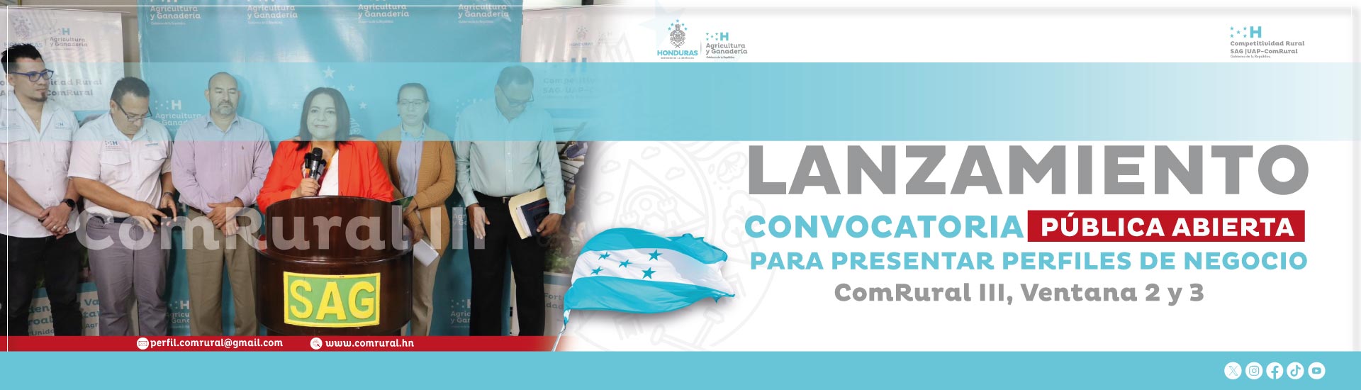 La SAG lanza Convocatorias para organizaciones de productores rurales y empresas ancla en las Ventanas 2 y 3